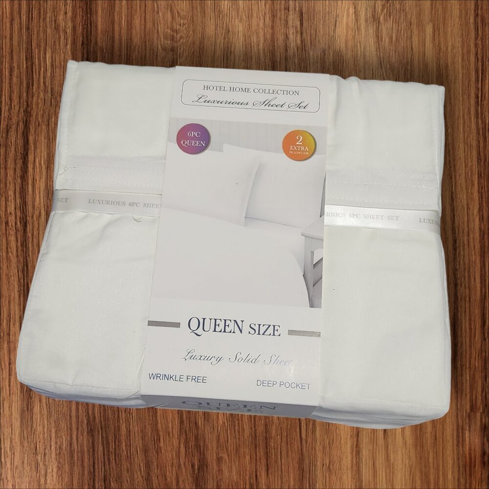Hotel Home collection Luxurious solid sheet set